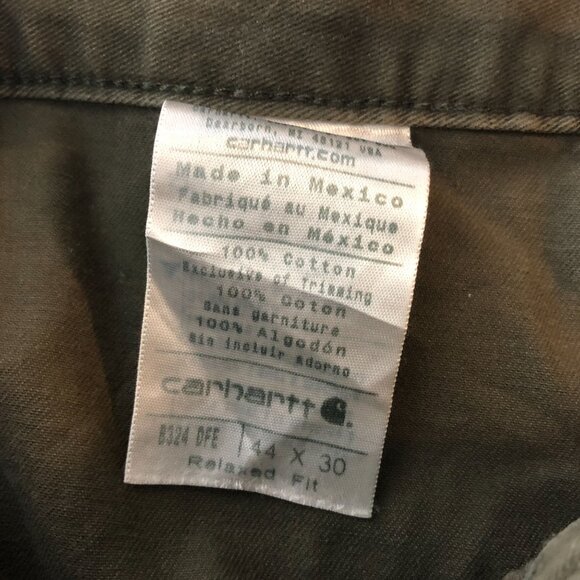 Carhartt Mens B324 Washed Twill Relaxed Fit Pants Carpenter Green 44x30 - Picture 4 of 4